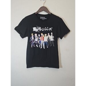 Tokyo Revengers  Black  T-Shirt  Standing Cast‎ Under Logo Size XS